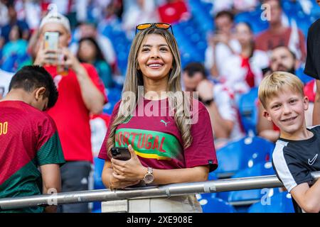 Fans de Portugal Georgien vs Portugal, Herren, Fussball, 3. Spieltag, EURO 2024, 26.06.2024, Europameisterschaft, Gruppe F Foto : Eibner-Pressefoto/Bahho Kara Banque D'Images