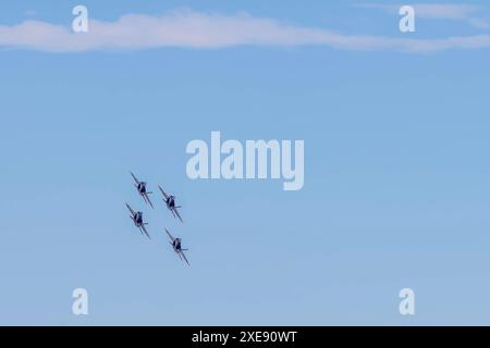 Blue Angels Soar in Precision : entraînement de formation pré-saison au Naval Air Field El Centro Banque D'Images