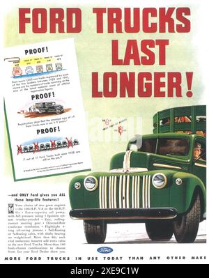 Publicité « Proof » pour pick-up Ford F-190 1949 50 Banque D'Images