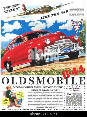 Publicité sur le B-44 1942 d'Oldsmobile - « J'aime le B-19 » Banque D'Images