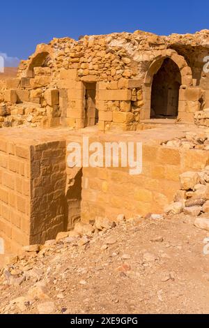 Ruines des croisés Château de Shobak, Jordanie Banque D'Images