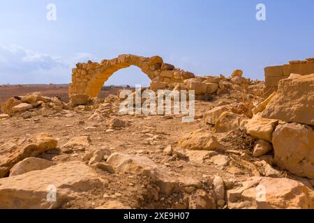 Ruines des croisés Château de Shobak, Jordanie Banque D'Images