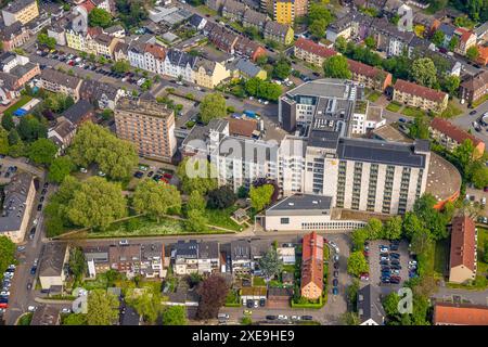 Vue aérienne,. Clinique médicale de l'hôpital Anna, quartier résidentiel, Wanne, Herne, quartier de la Ruhr, North Rhine-Westphalia, Germany, Aerial photo, composé Anna Hosp Banque D'Images