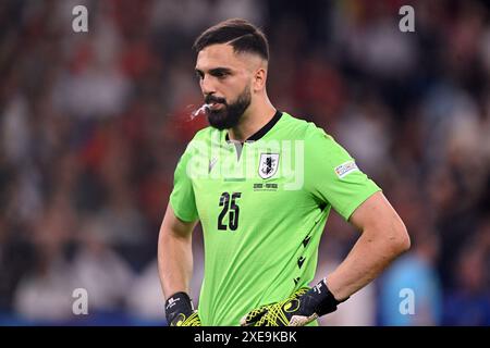 GELSENKIRCHEN - le gardien géorgien Giorgi Mamardashvili lors du match du groupe F de l'UEFA EURO 2024 opposant la Géorgie au Portugal à l'Arena AufSchalke le 26 juin 2024 à Gelsenkirchen, Allemagne. ANP | Hollandse Hoogte | Gerrit van Keulen Banque D'Images