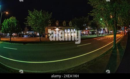 Newport. Evening Streets, Massachusetts, Nouvelle-Angleterre, États-Unis Banque D'Images