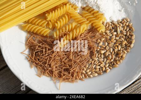 Triticum aestivum, blé, céréales, nouilles, farine Banque D'Images