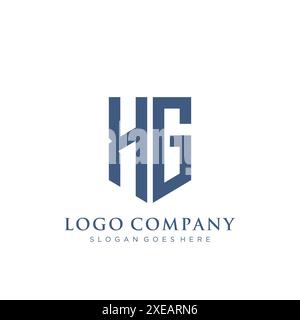 Logo HG Shield. Illustration de Vecteur