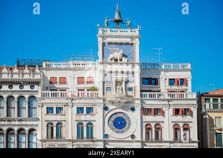 St Marc Clocktower sur la Piazza San Marco à Venise Banque D'Images