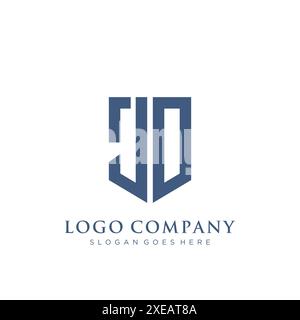 Logo de type bouclier JO. Illustration de Vecteur