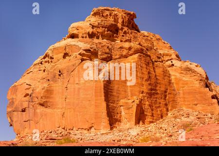 Les roches rouges de Siq, canyon de Petra, Jordanie Banque D'Images