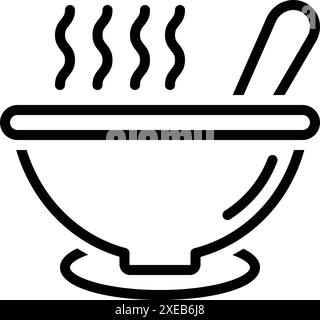 Icône pour soupe, porridge Illustration de Vecteur