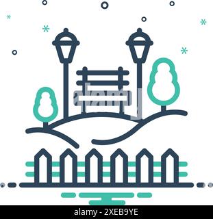 Icône pour jardin, garth Illustration de Vecteur