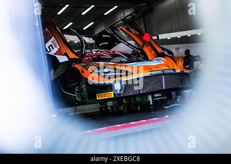 Stavelot, Belgique, 26/06/2024, 05 BALFE Shaun (gbr), REAL DEL SARTE Ruben (nld), BARNICOAT Ben (gbr), NEARY Sam (gbr), Mercedes AMG GT3 EVO, paddock lors des 24 heures de Spa 2024 CrowdStrike, 2e course de la 2024 GT World Challenge Europe Endurance Cup, du 26 au 30 juin, 2024 sur le circuit de Spa-Francorchamps, à Stavelot, Belgique Banque D'Images