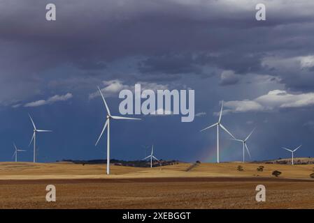 Éoliennes de la réserve d'énergie de Hornsdale près de Jamestown, Australie méridionale Banque D'Images