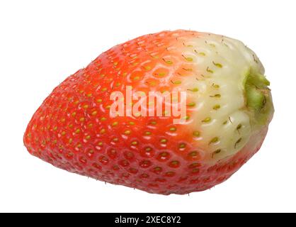 Fraise rouge mûre sur fond isolé Banque D'Images