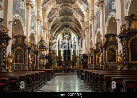 Intérieur du monastère de Strahov dans la ville historique de Prague, Bohême centrale, République tchèque Banque D'Images