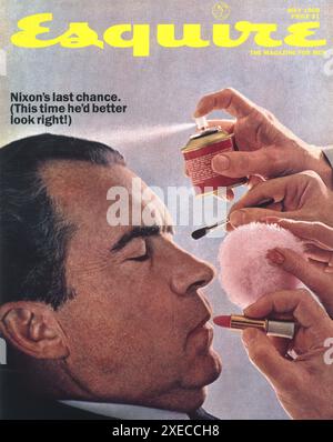 Mai 1968 couverture d'Esquire - Richard Nixon. Conçu par George lois Banque D'Images