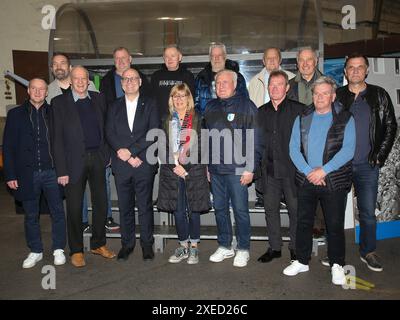 Ancien joueur du 1er FC Magdeburg et maire de Magdeburg Simone Borris au vernissage de l'exposition 50 ans du C européen Banque D'Images