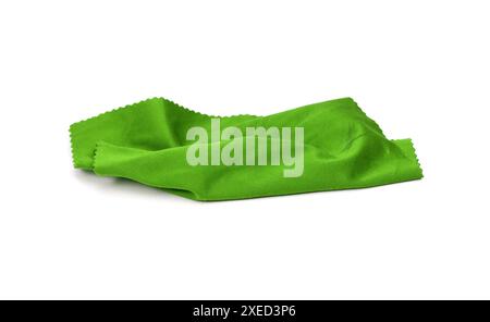 chiffon de nettoyage en verre, serviette isolée sur fond blanc Banque D'Images