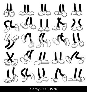 Jambes comiques groovy Illustration de Vecteur