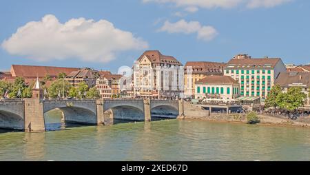 Sur le Rhin à Bâle, en Suisse Banque D'Images