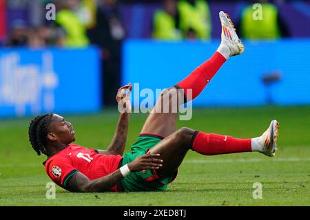 Dortmund, Allemagne. 22 juin 2024. Rafael Leao du Portugal lors du match de l'UEFA Euro 2024 entre Turkiye et le Portugal, Groupe F, date 2, a joué au stade signal Iduna Park le 22 juin 2024 à Dortmund, Allemagne. (Photo de Sergio Ruiz/PRESSINPHOTO) crédit : AGENCE SPORTIVE PRESSINPHOTO/Alamy Live News Banque D'Images