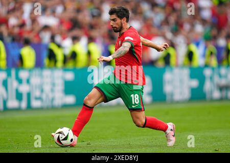 Ruben Neves du Portugal lors du match de l'UEFA Euro 2024 opposant Turkiye au Portugal, Groupe F, date 2, a joué au stade signal Iduna Park le 22 juin 2024 à Dortmund, Allemagne. (Photo de Sergio Ruiz / PRESSINPHOTO) Banque D'Images