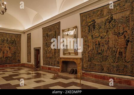 Palais royal d'Aranjuez, ancien palais des maîtres de Santiago. Patrimoine mondial de l'UNESCO, résidence de campagne des rois d'Espagne. Communauté de Madrid Banque D'Images