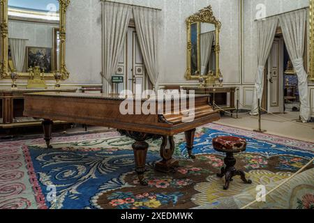 Palais royal d'Aranjuez, ancien palais des maîtres de Santiago. Patrimoine mondial de l'UNESCO, résidence de campagne des rois d'Espagne. Communauté de Madrid Banque D'Images