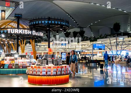 Turkish Delight Sweets confiserie chocolaterie zone hors taxes aéroport d'Istanbul (IST), Turquie Banque D'Images