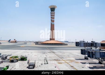 KAIA Air Traffic Control Tower (ATC) Irport Jeddah, Arabie Saoudite, JED, Asie Banque D'Images