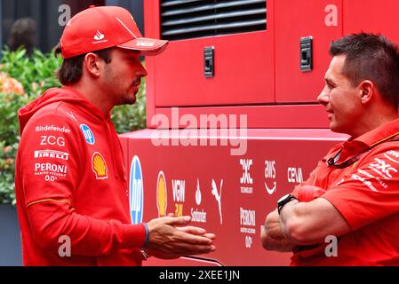 Spielberg, Autriche. 27 juin 2024. Charles Leclerc (mon) Ferrari. Championnat du monde de formule 1, Rd 11, Grand Prix d'Autriche, jeudi 27 juin 2024. Spielberg, Autriche. Crédit : James Moy/Alamy Live News Banque D'Images