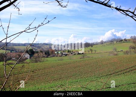 Campagne en Saxe autour de Possendorf et Kreischa près de Dresde Banque D'Images