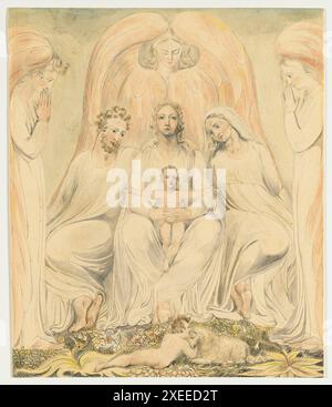 La Sainte famille (Christ dans le tour de vérité), c. 1805. William Blake (britannique, 1757-1827 Banque D'Images