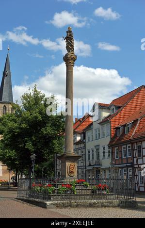 Colonne Mariale Duderstadt, Allemagne Banque D'Images