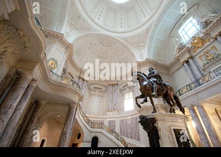 Allemagne, Berlin, Musée Bode, foyer, Statue équestre de Frédéric-Guillaume Ier Banque D'Images