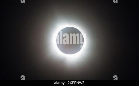 Total Solar Eclipse, vue de Dublin, Ohio, le 8 avril 2024 Banque D'Images