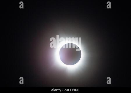 Total Solar Eclipse, vue de Dublin, Ohio, le 8 avril 2024 Banque D'Images