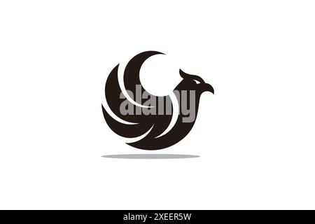 Vecteur de conception de logo Eagle Bird. Logo Creative Eagle Bird avec concept de conception de cercle. Un simple et plat qui est facile à appliquer dans tous les médias. Illustration de Vecteur