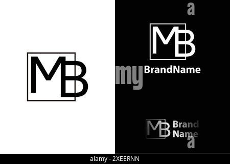 Lettre initiale MB modèle de conception de logo, symbole de l'alphabet graphique pour l'identité d'entreprise Illustration de Vecteur