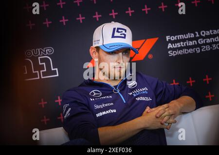 02 Logan Sargeant, (USA) Williams Mercedes lors du GP autrichien, Spielberg 27-30 juin 2024, championnat du monde de formule 1 2024. Banque D'Images