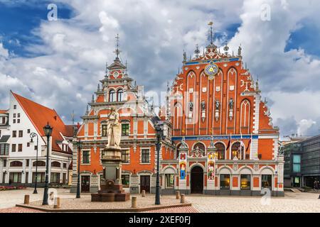 Bâtiment de la Fraternité des têtes noires, Riga, Lettonie Banque D'Images