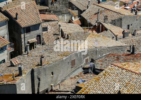 Toits de la vieille ville, photo numérique image comme fond , prise dans la région des Marches, italie, , europe Banque D'Images