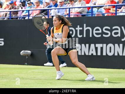 Eastbourne, Royaume-Uni. 27 juin 2024. Daria KASATKINA (pic) bat Emma RADUCANU lors du tournoi international de tennis de Rothesay au Devonshire Park, Eastbourne, East Sussex, Royaume-Uni. Crédit : LFP/Alamy Live News Banque D'Images