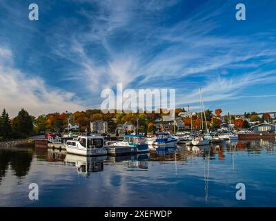 Paysage d'automne sur le lac Huron Banque D'Images