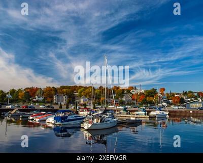 Paysage d'automne sur le lac Huron Banque D'Images