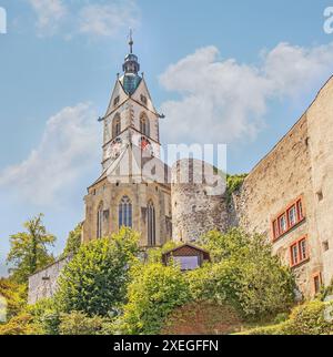 Eglise catholique Jean-Baptiste - Laufenburg AG Banque D'Images