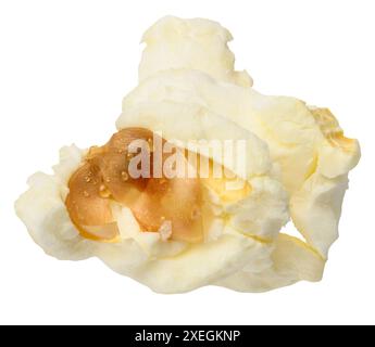 Pop-corn sucré sur fond isolé, gros plan Banque D'Images