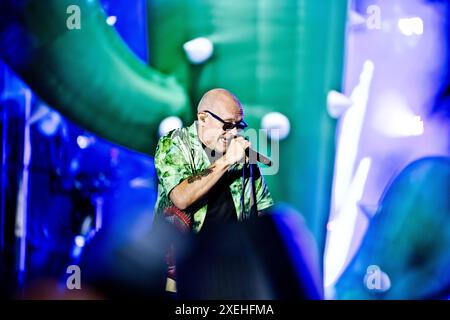 Rome, stade Olympique Max Pezzali le stade Olympique de Rome est prêt et a accueilli « MAX FOREVER (Hits Only) », la première visite du stade de Max Pezzali. Sur la photo : Max Pezzali Banque D'Images