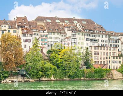 Rive du Rhin Bâle, Suisse Banque D'Images